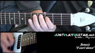 GENESIS  I cant dance  how to play part 12  guitar cover [upl. by Ainafets]