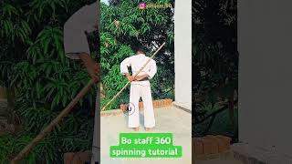 Bo staff 360 spinning tutorial bostafftutorial [upl. by Ahseikal]