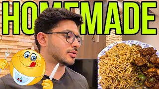 Sorir kharap er pore taste change korar jonne eta khelam  Homemade Chowmein  Chilly Chicken [upl. by Holleran]