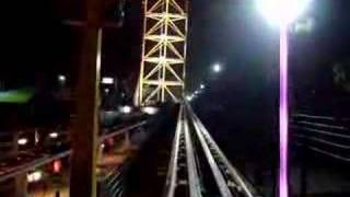 Riding Top Thrill Dragster at Night [upl. by Llertrac]