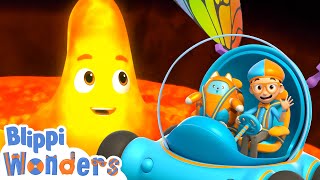 Blippi meets Maggie the Magma Monster   Blippi Wonders Educational Videos for Kids [upl. by Dnalra]