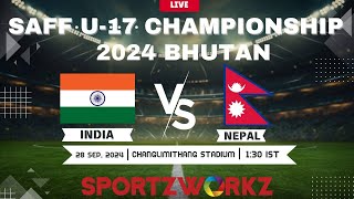 INDIA VS NEPAL  SAFF U17 Men’s Championship 2024 BHUTAN [upl. by Gabe449]