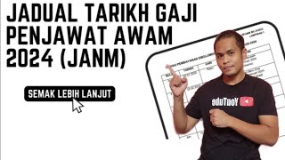 Tarikh Bayaran Gaji Penjawat Awam 2024 [upl. by Kidd]