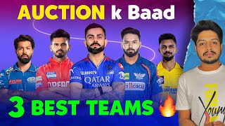 IPL 2025  3 Best Teams After IPL Auction  RCB  CSK   Mega Auction News  MY Cricket Production [upl. by Aytak]