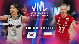 🇰🇷 KOR vs 🇵🇱 POL  Highlights  Week 2  Womens VNL 2024 [upl. by Annawad833]