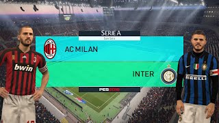 PES 2018 Special  Milan v Inter 200708 Kits [upl. by Tibold789]