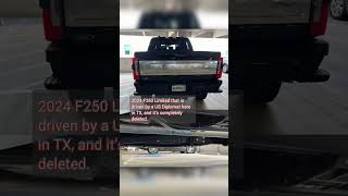 Pictured is a 2024 F250 Limited driven by a US Diplomat here in TX and it’s completely deleted [upl. by Bonni25]