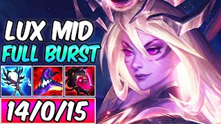 S DARK HARVEST FULL BURST LUX MID  Build amp Runes  League of Legends [upl. by Cazzie]