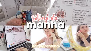 rotina da manhã na quarentena  estudos aulas dicas [upl. by Isobel906]