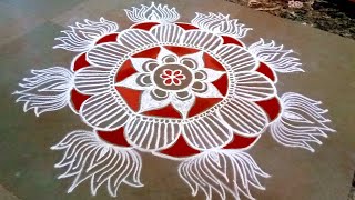 Rathasapthami special  Flowers Padi kollam  easy rangoli with kavi  Rathasapthami muggulu 2 [upl. by Truelove]