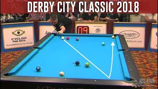 TOP 10 BEST SHOTS Derby City Classic 2018 9ball Pool by Chris Melling [upl. by Descombes943]