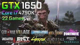 GTX 1650 4GB GD6  Core i7 4790K  Tested in 21 Games [upl. by Harimas]