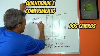 COMO CALCULAR QUANTIDADE E O TAMANHO DOS CAIBROS EM UM TELHADO [upl. by Nadruoj230]