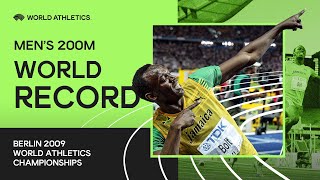 World Record  Mens 200m Final  World Athletics Championships Berlin 2009 [upl. by Adnohsad891]