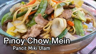 Pinoy Chow Mein Pancit Miki Ulam [upl. by Apul]