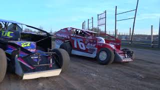 Dirt Late Model and Dirt Modifieds in line for practice Apr 16 2024 [upl. by Tapes120]