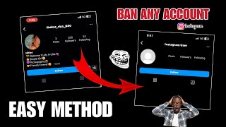 How to Ban Private Instagram Account 2024 Easy Method  how to ban someone’s insta account [upl. by Hpeseoj]