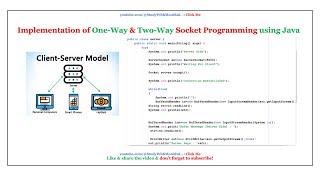 Socket Programming in Java  OneWay and TwoWay Communication  ClientServer Connection 2024 [upl. by Suoiluj]