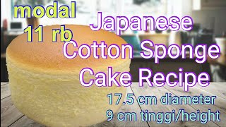 resep Japanese cotton sponge cake recipe 日式棉花蛋糕 [upl. by Ahsek726]