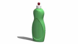 SolidWorks S Tutorial  333 Dish soap bottle surfacing  with adjustable liquid and nozzle cap [upl. by Maier372]