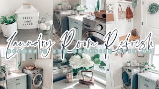 LAUNDRY ROOM DECORATE WITH ME  FARMHOUSE MUDROOM  ANTIQUE DECOR  CHARLOTTE GROVE FARMHOUSE [upl. by Lseil641]