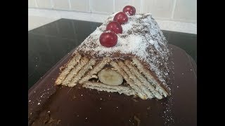 Ëmbëlsirë pa pjekje me Banane  Quick and Easy Banana Cake Recipe [upl. by Layman240]