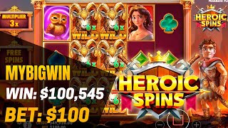 Heroic Spins Slot x1000 Win 💸 My Big Win  100545 [upl. by Borrell]