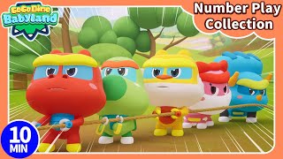 Learn Number w GoGo Dino Babyland  E1920  Nursery Rhymes  Education for Kids  Shape Challenge [upl. by Atteirneh20]