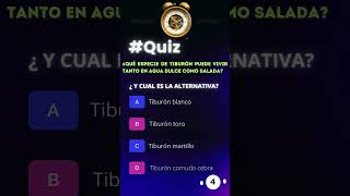 ¿Qué especie de tiburón puede vivir tanto en agua dulce como salada🦈 🌊 quiztime quiz shorts [upl. by Dore155]