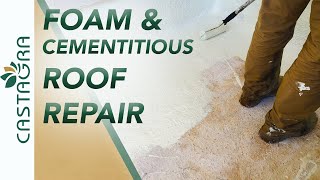 Repairing a Foam and Cementitious Roof No Tear Off [upl. by Gianni]