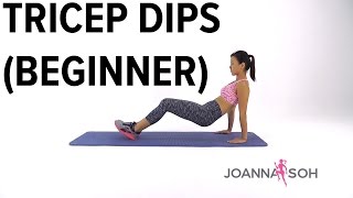 How to do Tricep Dips Beginner  Joanna Soh [upl. by Irac]