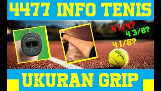 UKURAN GRIP RAKET Grip Size Tennis Racket  INFO TENIS [upl. by Ahsinelg]