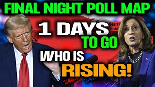 JUST 1 DAY TO GO Shocking Rise Trump or Harris 2024 Last Election Polls Map Prediction [upl. by Alvie]