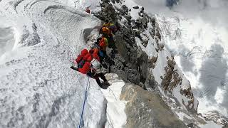 Everest 2023 Death below the Hillary Face  Summit Ridge [upl. by Kimbra97]