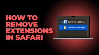 How to Remove an Extension in Safari on Mac [upl. by Joash]