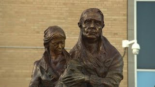 Here amp Now Fri Oct 11 2024 l Statue honoring Beothuk standing tall outside Confederation Building [upl. by Stephanie]