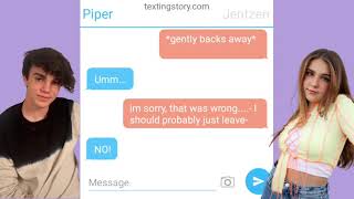 Piper and Jentzen Texting Story  💕 𝕋𝕙𝕖 𝕊𝕢𝕦𝕒𝕕 𝕋𝕖𝕩𝕥𝕚𝕟𝕘 𝕊𝕥❀𝕣𝕚𝕖𝕤 first video 😬🥺 [upl. by Gabby509]