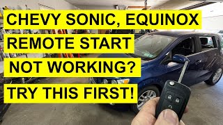 Remote Start Not Working On Chevy Cruze Sonic Equinox etc  Try This First [upl. by Publia]