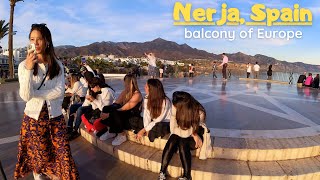 Fantastic Nerja Spain  Balcony of Europe 4K Walk tour Costa del Sol [upl. by Caffrey321]