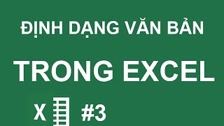 Hướng dẫn sử dụng excel cơ bản Định dạng văn bản trong Excel [upl. by Anitak143]