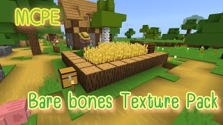 Minecraft PE  Bare bones Texture pack 120 [upl. by Hudis]