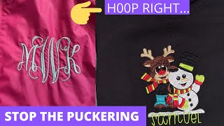 HOW I PREVENT PUCKERING IN MACHINE EMBROIDERY  EMBROIDERY FOR BEDINNERS TIP [upl. by Torrlow]