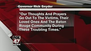 Snyder asks flags to remain lowered for fallen officers [upl. by Ingraham798]