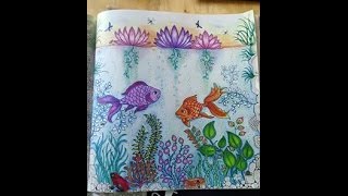 Secret Garden Coloring Book Fish page Part 2 [upl. by Uaeb]