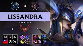 Lissandra Mid vs Lucian Triple Kill Unstoppable  TW Grandmaster Patch 1415 [upl. by Ellora]