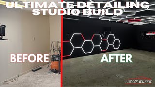 ULTIMATE DETAILING STUDIO Makeover 250k Lumen Hexagon light Installation [upl. by Franny329]