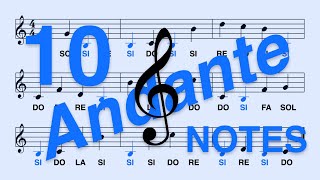 Treble Clef G Clef Learn to Read the SI Note in Less Than 2 Minute  Andante 10 Notes [upl. by Melissa]