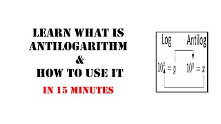 What is Antilogarithm and how to use it [upl. by Laurentia]