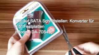 DIGITUS IDE auf SATA Schnittstellen Konverter für 35 Festplatten [upl. by Selrahc]