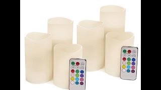 Jeffrey Banks 6pc Flameless ColorChanging Candles [upl. by Otsedom945]